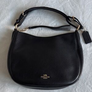 Coach Sutton Black Leather Hobo Bag